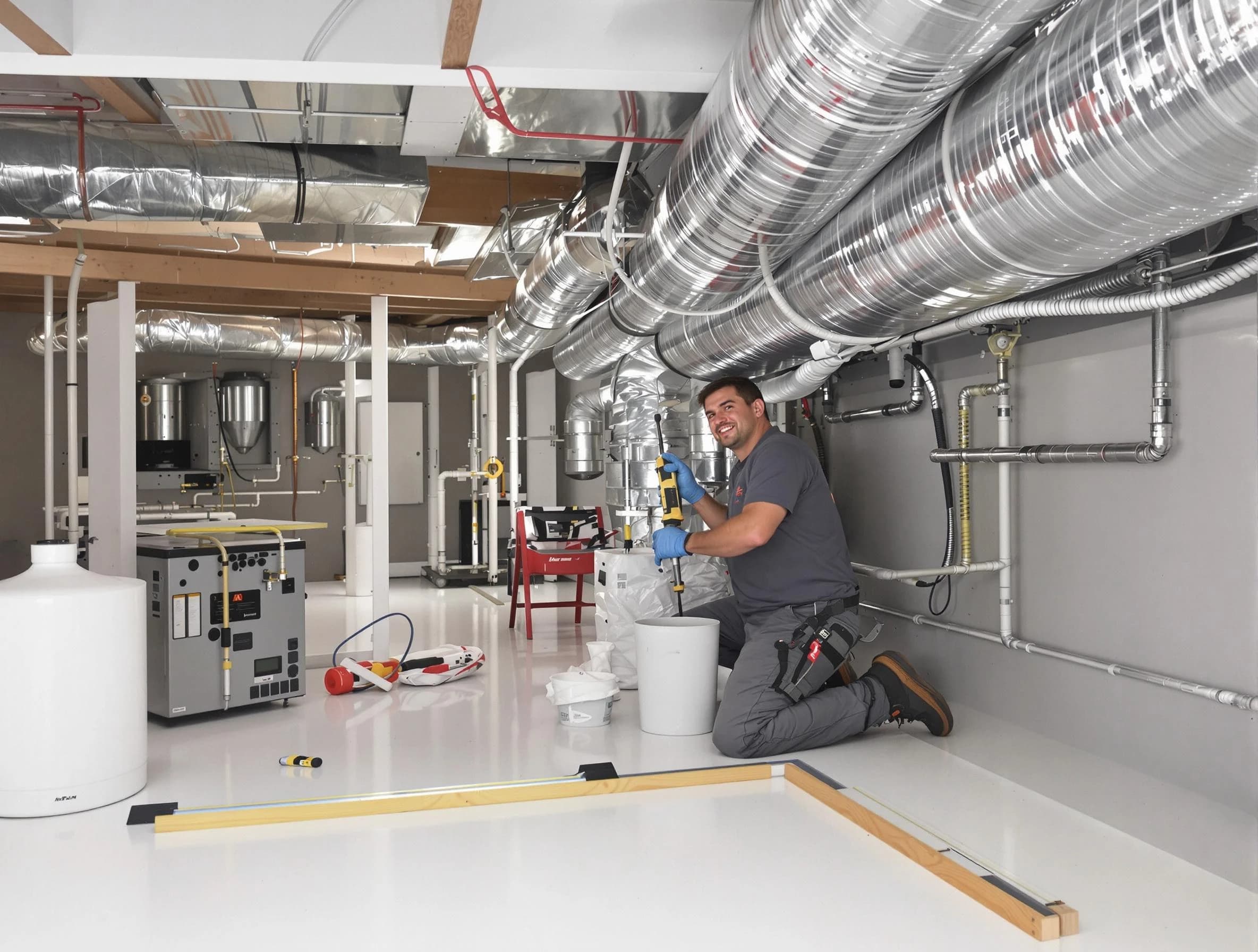 Professional duct sealing service by Canton Air Duct Cleaning in Canton