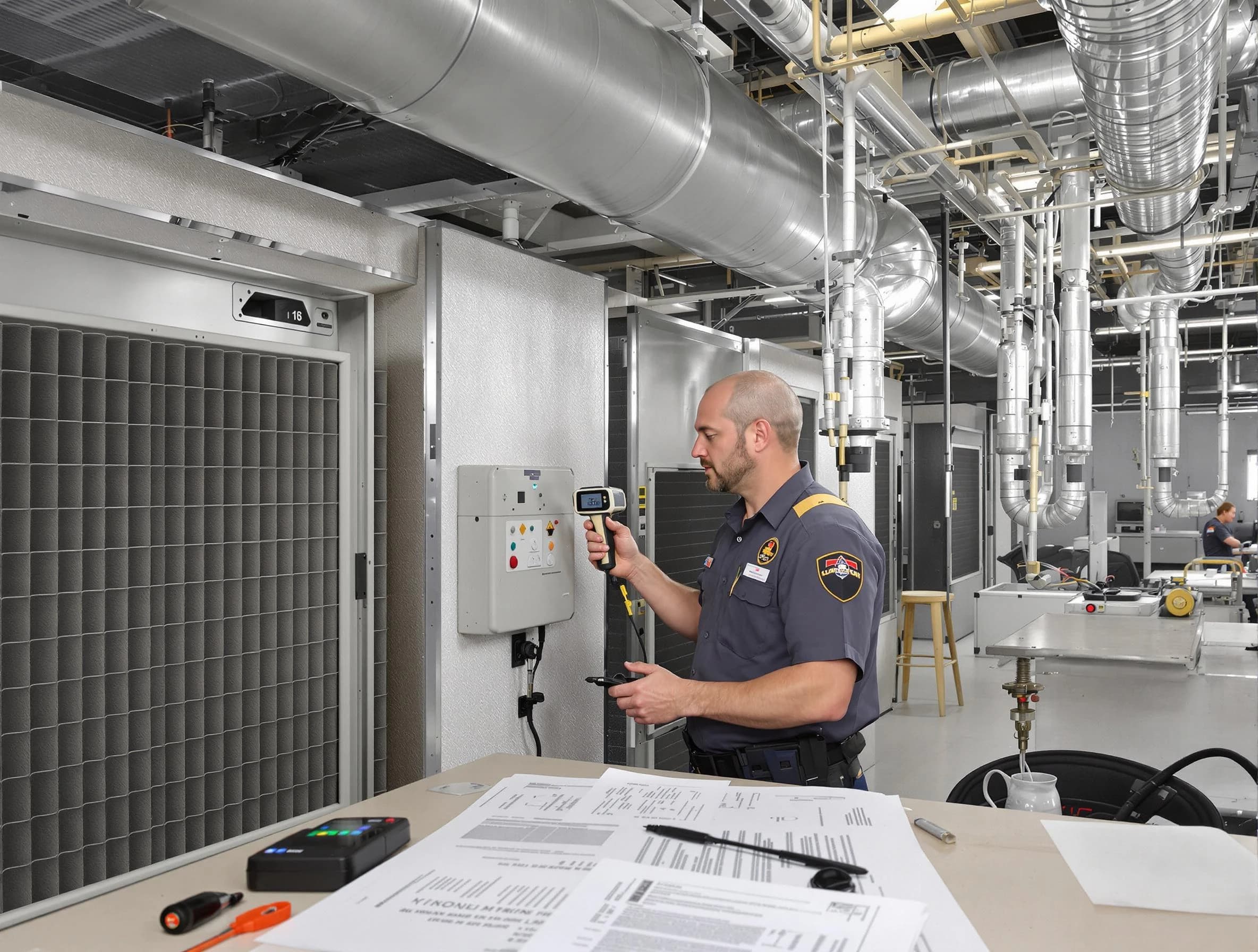 Professional filter system inspection by Canton Air Duct Cleaning in Canton