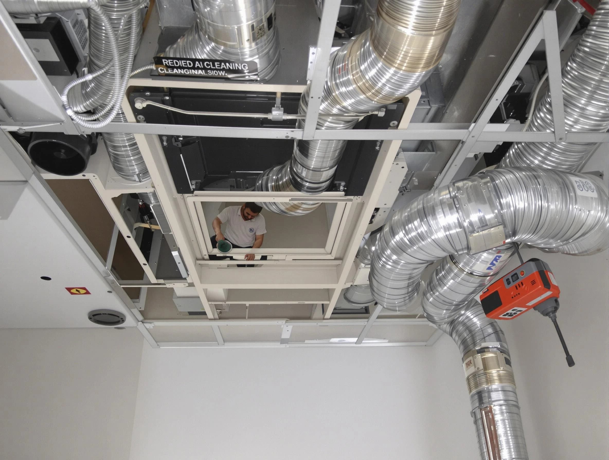 Canton Air Duct Cleaning technician performing detailed central duct system cleaning in Canton