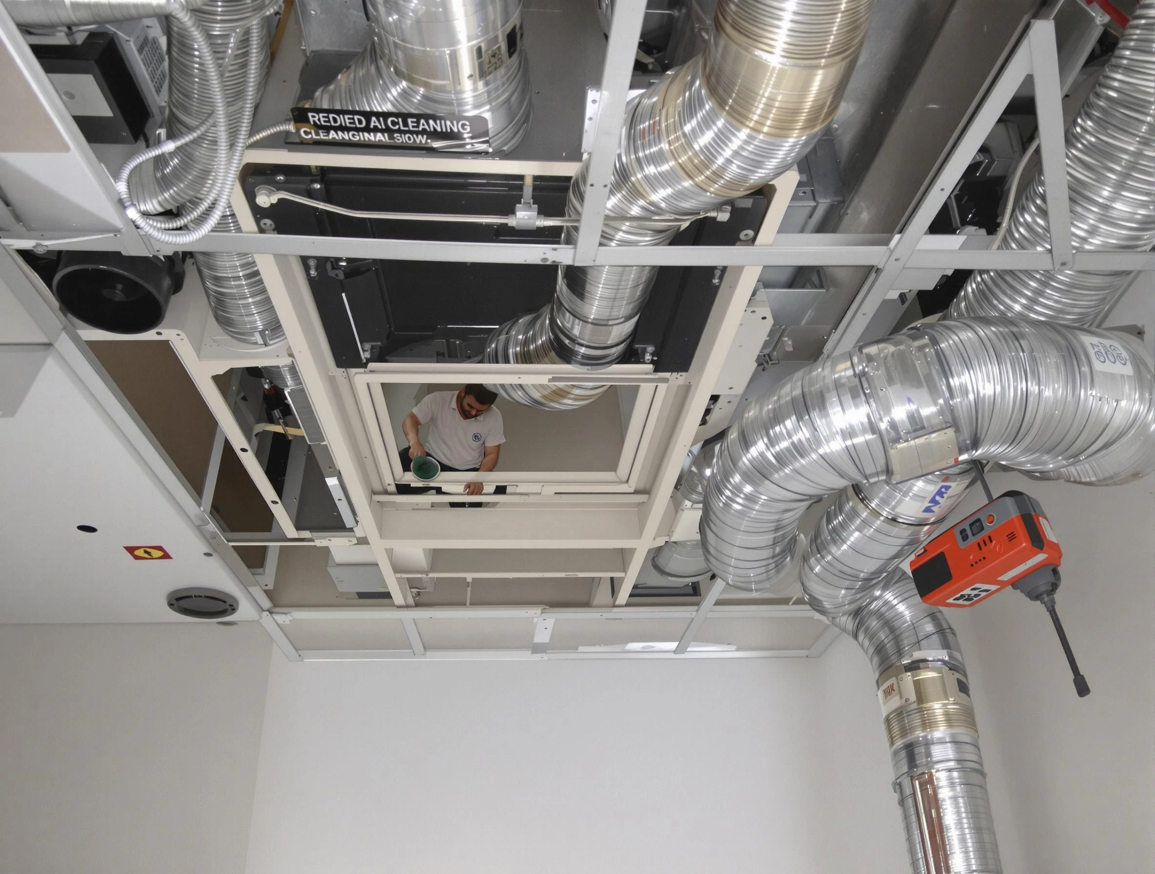 Canton Air Duct Cleaning technician performing detailed central duct system cleaning in Canton